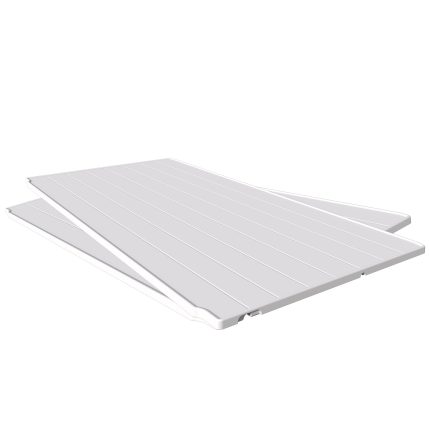 Patiowell 2 Pieces Shelves of Plastic Outdoor Storage Cabinet, White