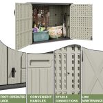 Patiowell 25 Cu.ft Outdoor Storage Cabinet, Beige - Image 4