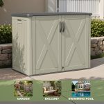 Patiowell 25 Cu.ft Outdoor Storage Cabinet, Beige - Image 5