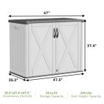 Patiowell 25 Cu.ft Outdoor Storage Cabinet, White - Image 3