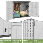 Patiowell 25 Cu.ft Outdoor Storage Cabinet, White - Image 4