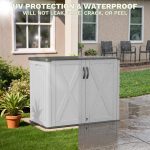 Patiowell 25 Cu.ft Outdoor Storage Cabinet, White - Image 6
