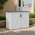Patiowell 25 Cu.ft Outdoor Storage Cabinet, White - Image 9