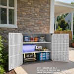 Patiowell 25 Cu.ft Outdoor Storage Cabinet, White - Image 8