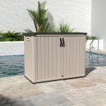 Patiowell 26 Cu FT Plastic Storage Cabinet, Beige - Image 7