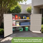 Patiowell 26 Cu FT Plastic Storage Cabinet, Beige - Image 2