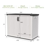 Patiowell 26 Cu FT Plastic Storage Cabinet, White - Image 3