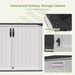 Patiowell 26 Cu FT Plastic Storage Cabinet, White - Image 4