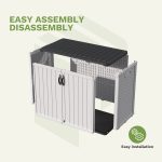 Patiowell 26 Cu FT Plastic Storage Cabinet, White - Image 6