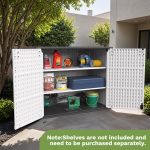 Patiowell 26 Cu FT Plastic Storage Cabinet, White - Image 2