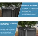 Patiowell 3x3 Metal Outdoor Storage Shed, Black - Image 5