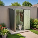 Patiowell 3x3 Metal Outdoor Storage Shed, Black - Image 2