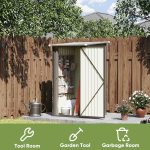 Patiowell 3x3 Metal Outdoor Storage Shed, Black - Image 7