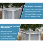 Patiowell 3x3 Metal Outdoor Storage Shed, Gray - Image 6