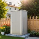 Patiowell 3x3 Metal Outdoor Storage Shed, Gray - Image 9