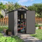 Patiowell Fit-it 4x6 Plastic Storage Shed for Bike, Dark Gray - Image 10
