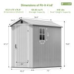 Patiowell 4x6 Plastic Storage Shed for Bike, Light Gray - Image 3