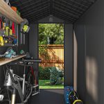 Patiowell 4x8 Plastic Storage Shed, Dark Gray - Image 9