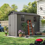 Patiowell 4x8 Plastic Storage Shed, Dark Gray - Image 11