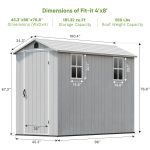 Patiowell Fit-it 4x8 Plastic Storage with Floor, Gray - Image 3