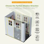 Patiowell Fit-it 4x8 Plastic Storage with Floor, Gray - Image 7