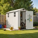 Patiowell Fit-it 4x8 Plastic Storage with Floor, Gray - Image 11