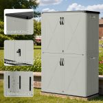 Patiowell 50 Cu.ft Outdoor Storage Cabinet, Beige - Image 4