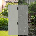Patiowell 50 Cu.ft Outdoor Storage Cabinet, Beige - Image 6
