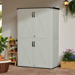 Patiowell 50 Cu.ft Outdoor Storage Cabinet, Beige - Image 8