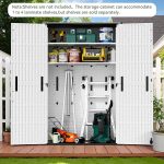 Patiowell 50 Cu.ft Outdoor Storage Cabinet, White - Image 7