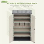 Patiowell 50 Cu Ft Plastic Cabinet, Beige - Image 5