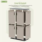 Patiowell 50 Cu Ft Plastic Cabinet, Beige - Image 6