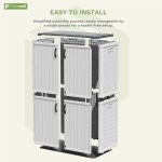 Patiowell 50 Cu Ft Plastic Cabinet, White - Image 5