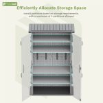 Patiowell 50 Cu Ft Plastic Cabinet, White - Image 6