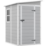 Patiowell 5x4 Plastic Storage Shed, Gray - Image 9