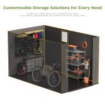 Patiowell 6x10 ft Plastic Shed with Window, Dark Gray - Image 6