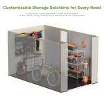 Patiowell 6x10 ft Plastic Shed with Window, Gray - Image 6