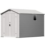 Patiowell 6x10 ft Plastic Shed with Window, Gray