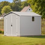 Patiowell 6x10 ft Plastic Shed with Window, Gray - Image 8