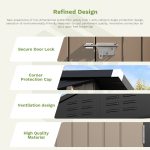 Patiowell 6x4 Metal Shed with Peak Roof (Brown) - Image 5