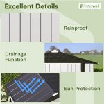 Patiowell 6x4 Metal Shed with Peak Roof (White) - Image 4