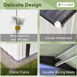 Patiowell 6x4 Metal Shed with Peak Roof (White) - Image 5