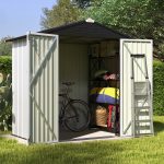 Patiowell 6x4 Metal Shed with Peak Roof (White) - Image 2