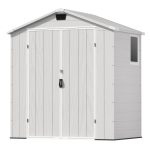 Patiowell 6x4 Plastic Shed with Window & Vent, Gray