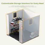 Patiowell 6x6 ft Plastic Shed with Vents and Window, Gray - Image 6