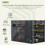 Patiowell 6x8 ft Plastic Storage Shed with Vents and Windows, Dark Gray - Image 4
