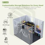 Patiowell 6x8 ft Plastic Storage Shed with Vents and Windows, Gray - Image 6