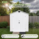 Patiowell 6x8 ft Plastic Storage Shed with Vents and Windows, Gray - Image 7