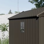 Kick-it 8x10 Plastic Storage Shed with Floor, Brown - Image 14