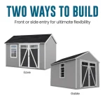 Heartland Coronado 12 x 8 ft Saltbox Wood Outdoor Storage Shed with Windows and Doors - Image 7